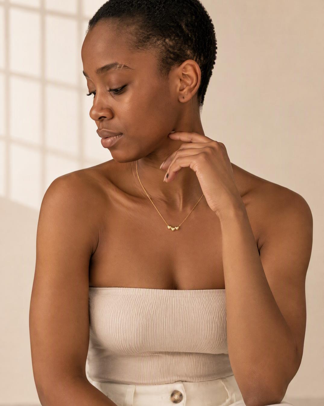 Dainty Flower Charm Cord Necklace