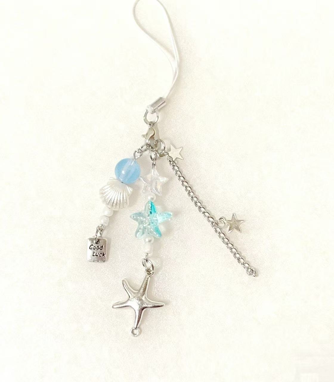 Cute Starfish Charm Keychain