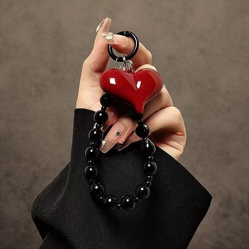 Trendy Heart Charm Keychain