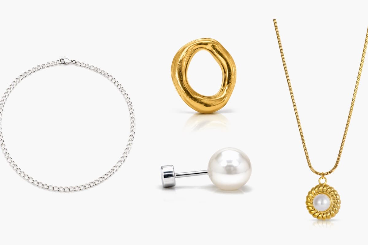 Minimalist Round Stone Stud Earrings