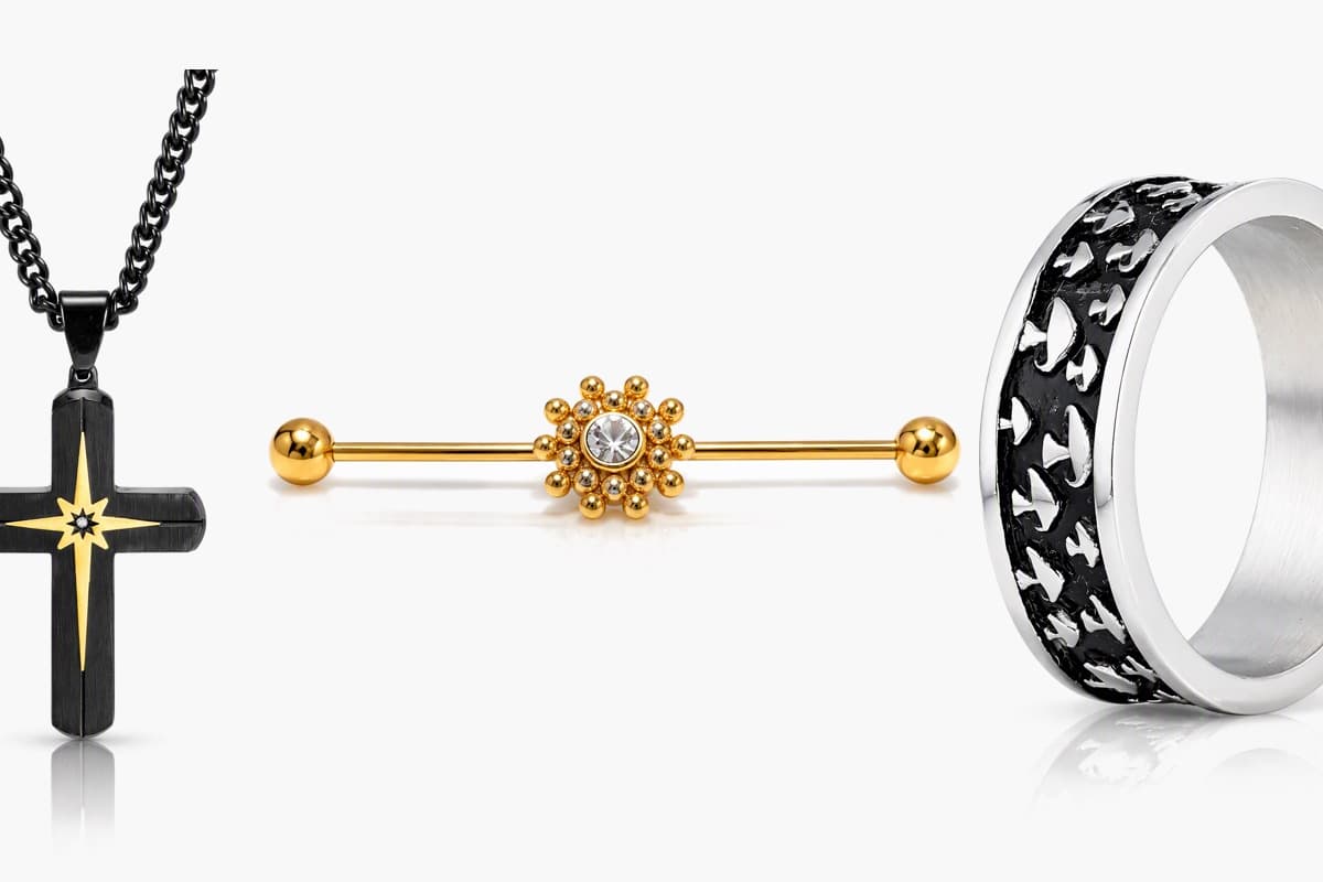 Floral Cluster Gem Barbell