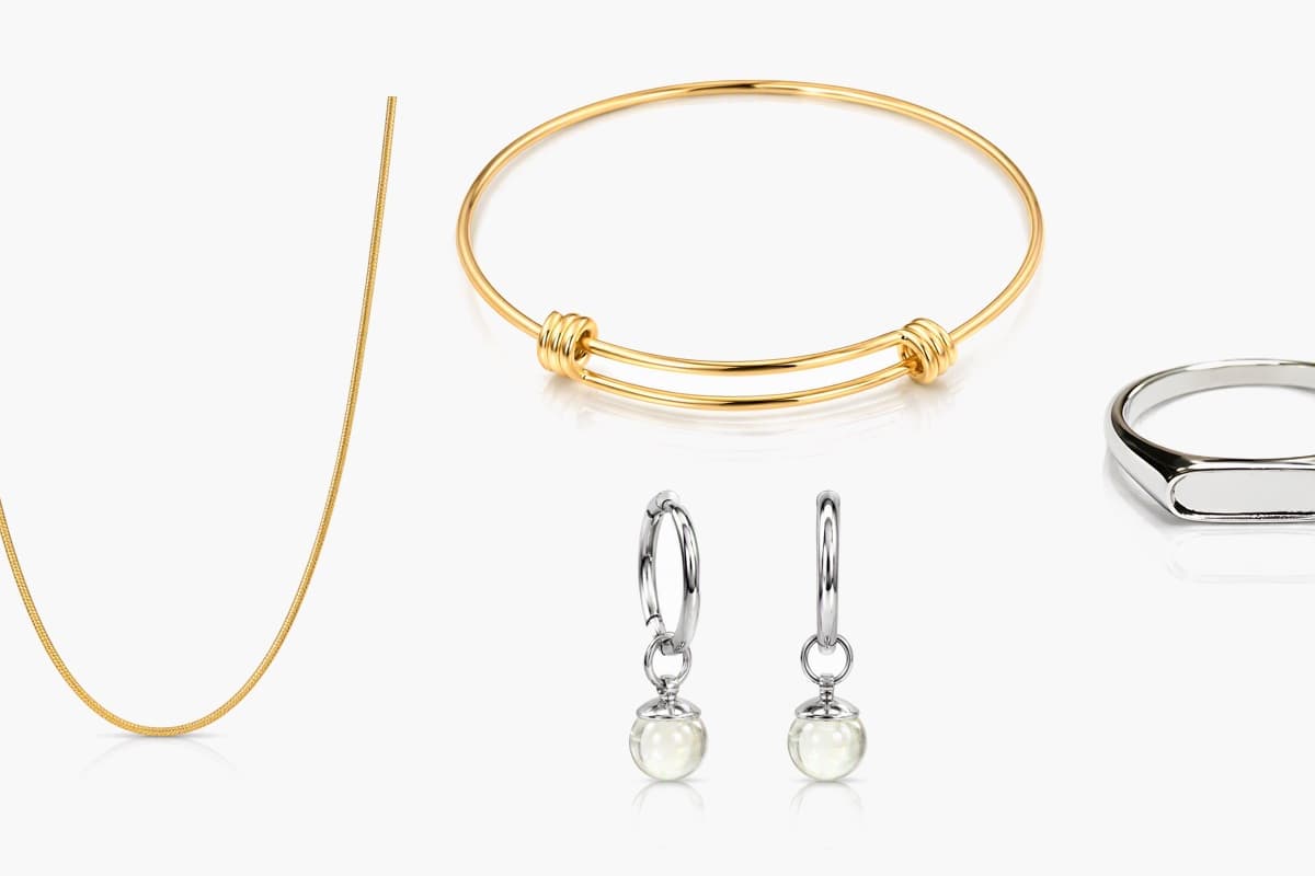 Dainty Round Bead Drop Earrings