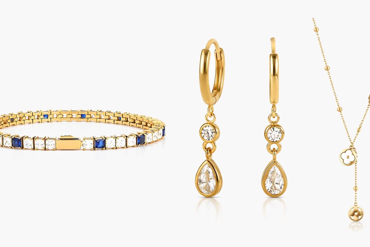 Teardrop Charm Drop Earrings