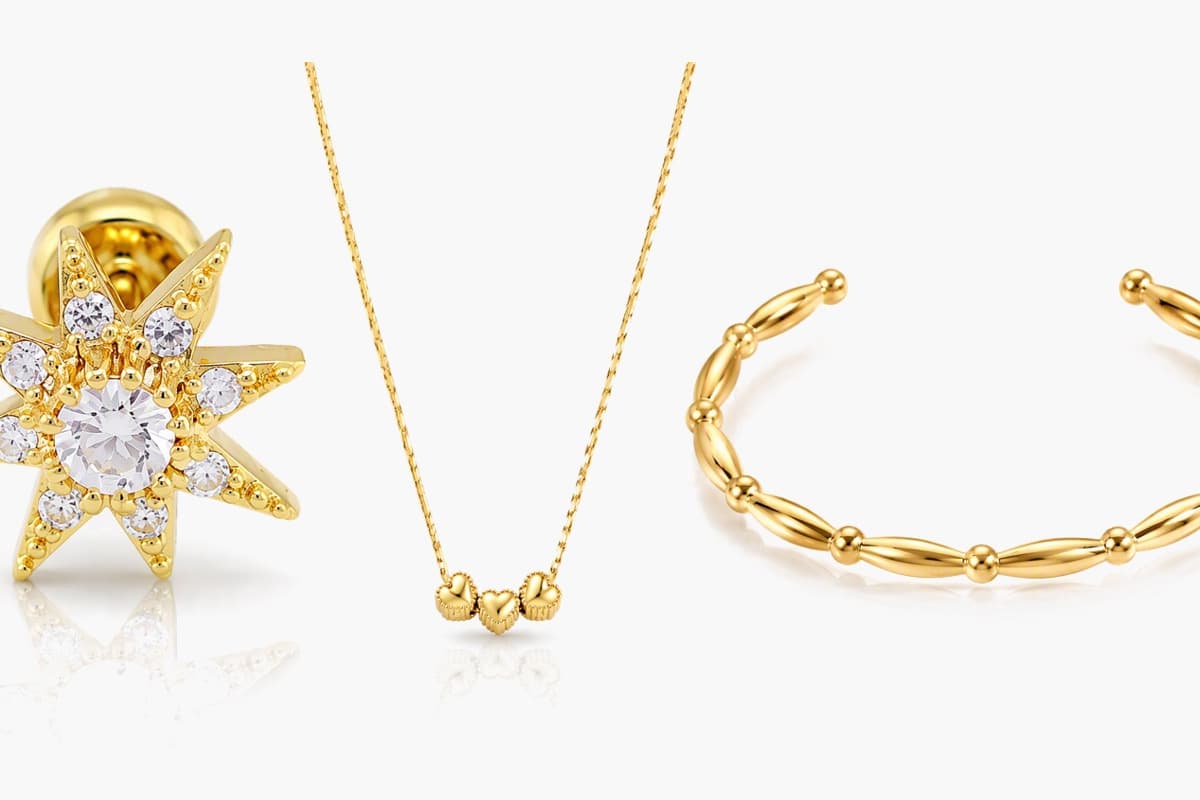 Dainty Star & Moon Stud Earrings