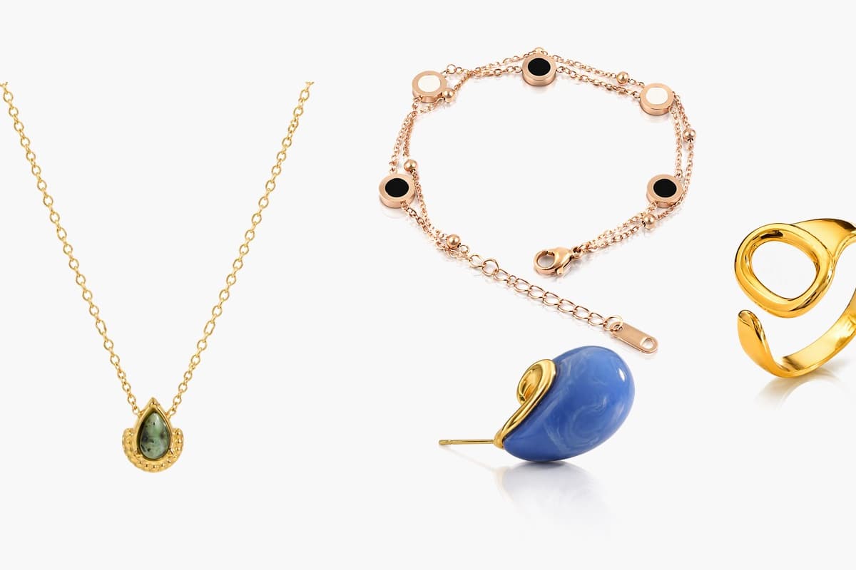 Dainty Teardrop Stone Pendant Necklace