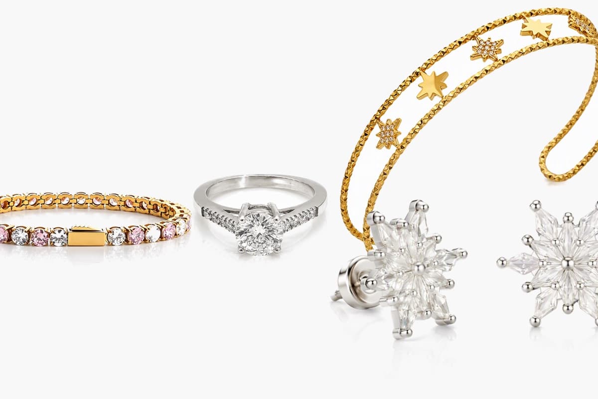 Dainty Snowflake Drop Earrings