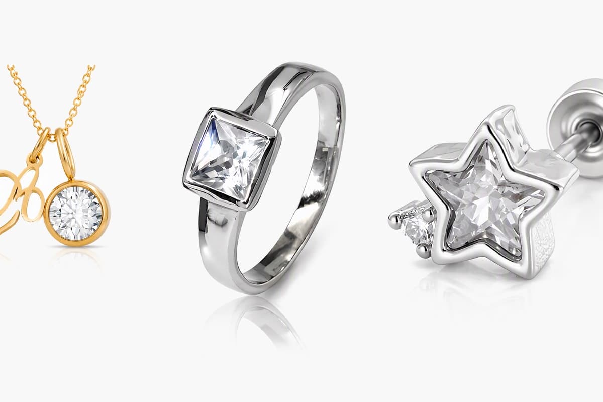 Minimalist Square Stone Ring