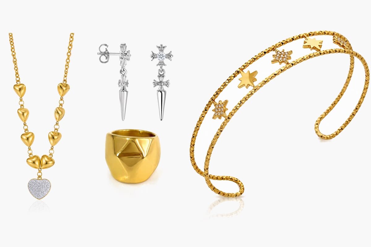 Trendy Cross Spike Drop Earrings