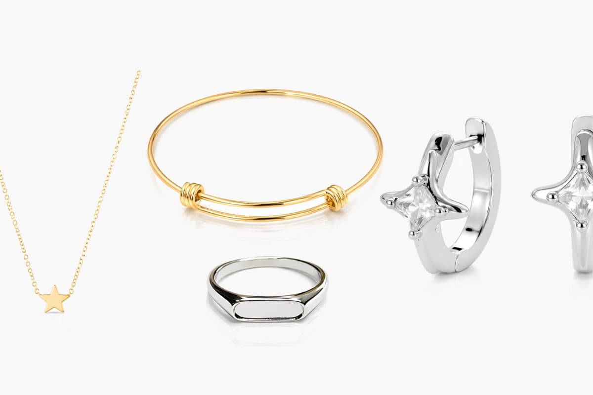 Dainty Star Stone Hoop Earrings