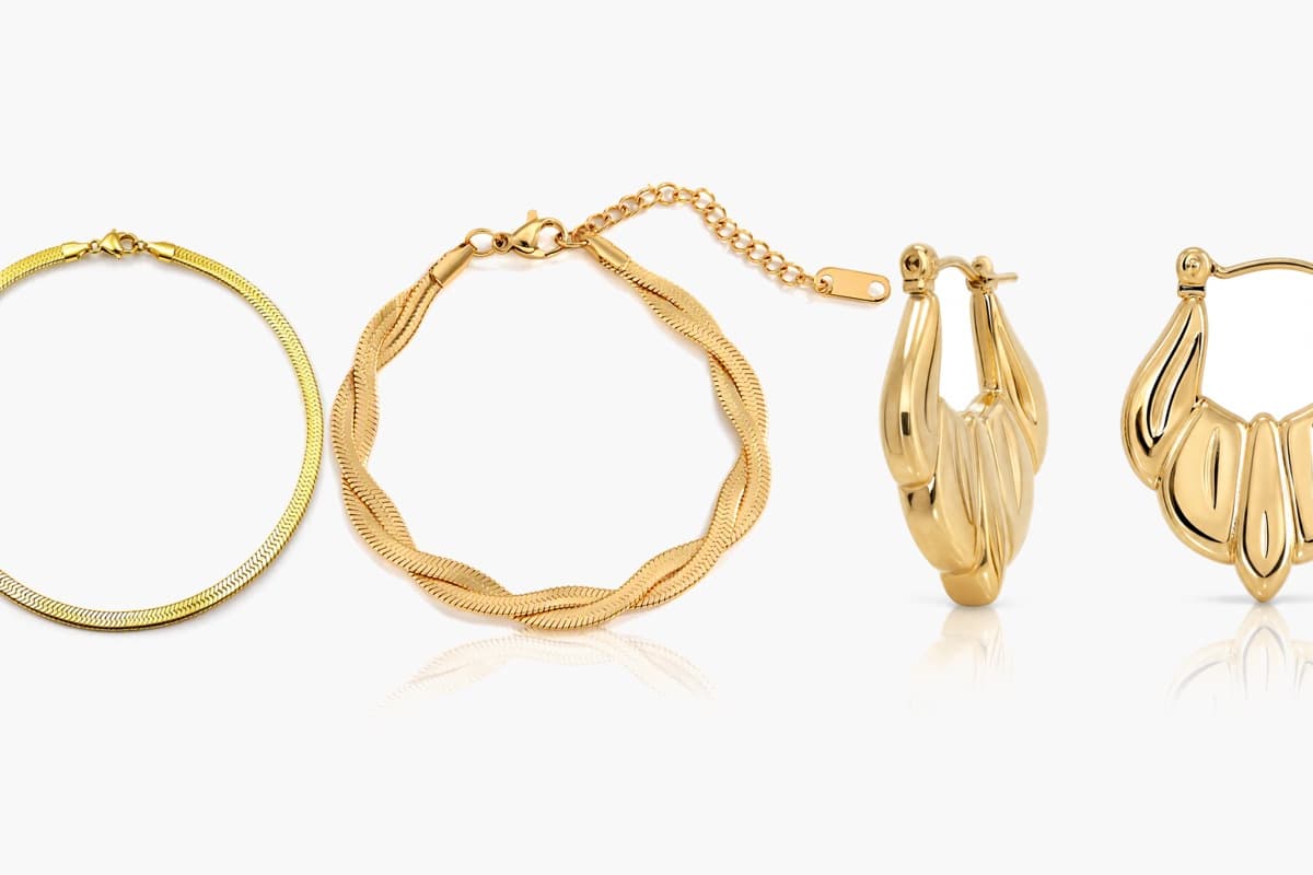 Layered Leaf Hoop Earrings