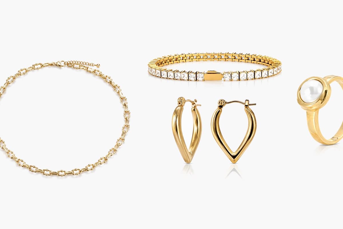 Dainty Beaded Link Chain Necklace