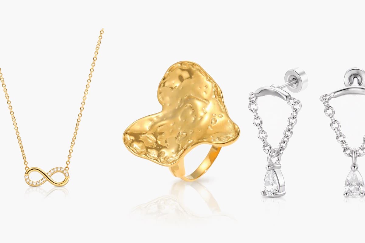 Dainty Triangle Chain Drop Earrings