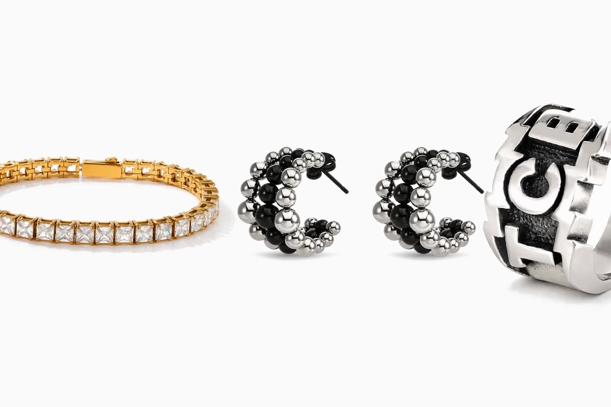 Trendy Beaded Hoop Earrings