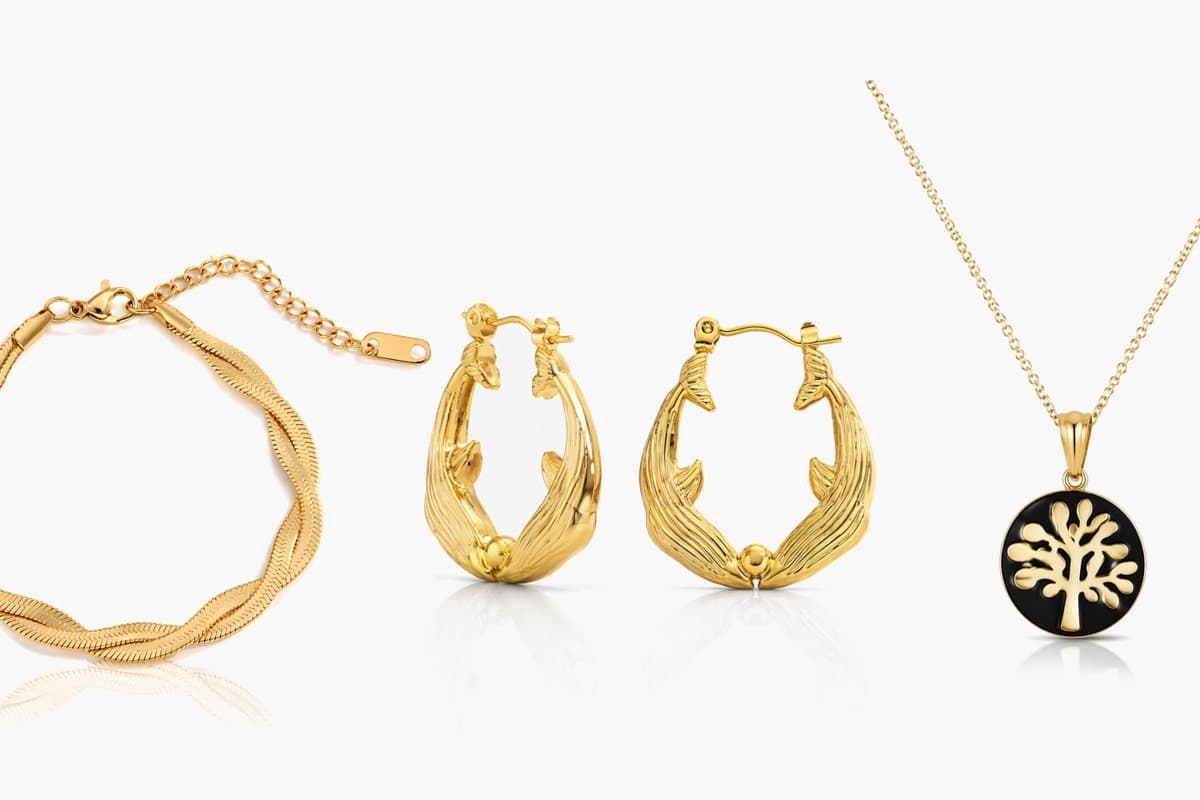 Vintage Double Dolphin Hoop Earrings
