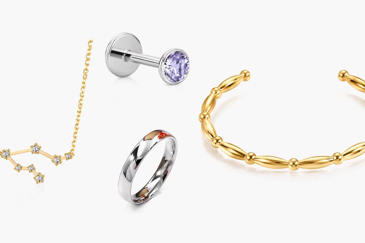Dainty Round Stone Stud Earrings