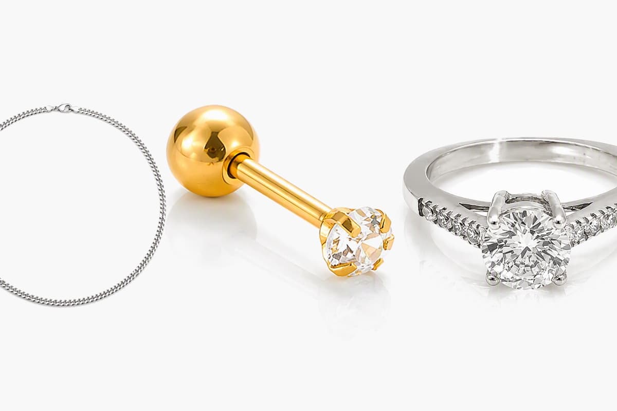 Dainty Heart Gem Stud Earrings