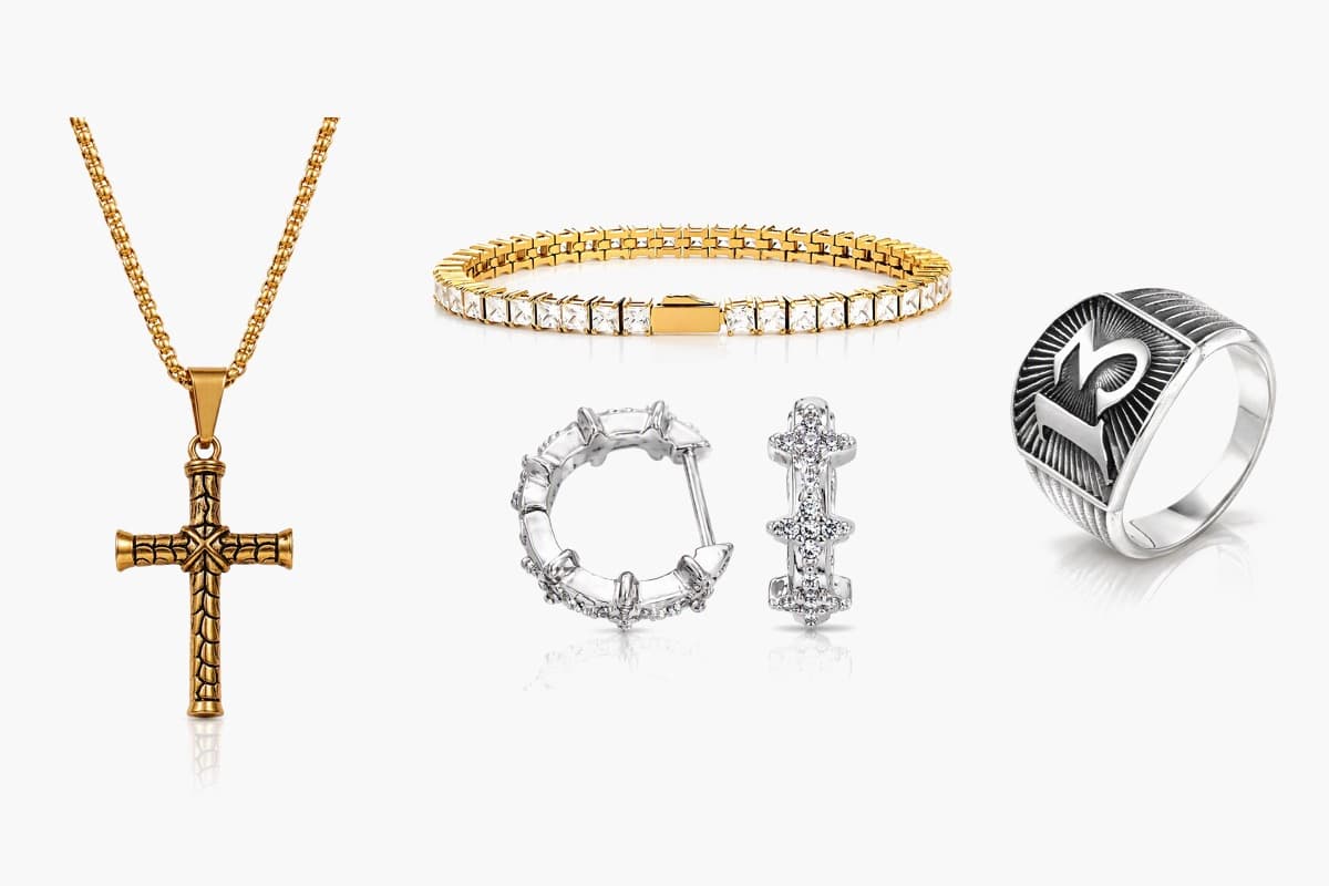 Trendy Cross Hoop Earrings