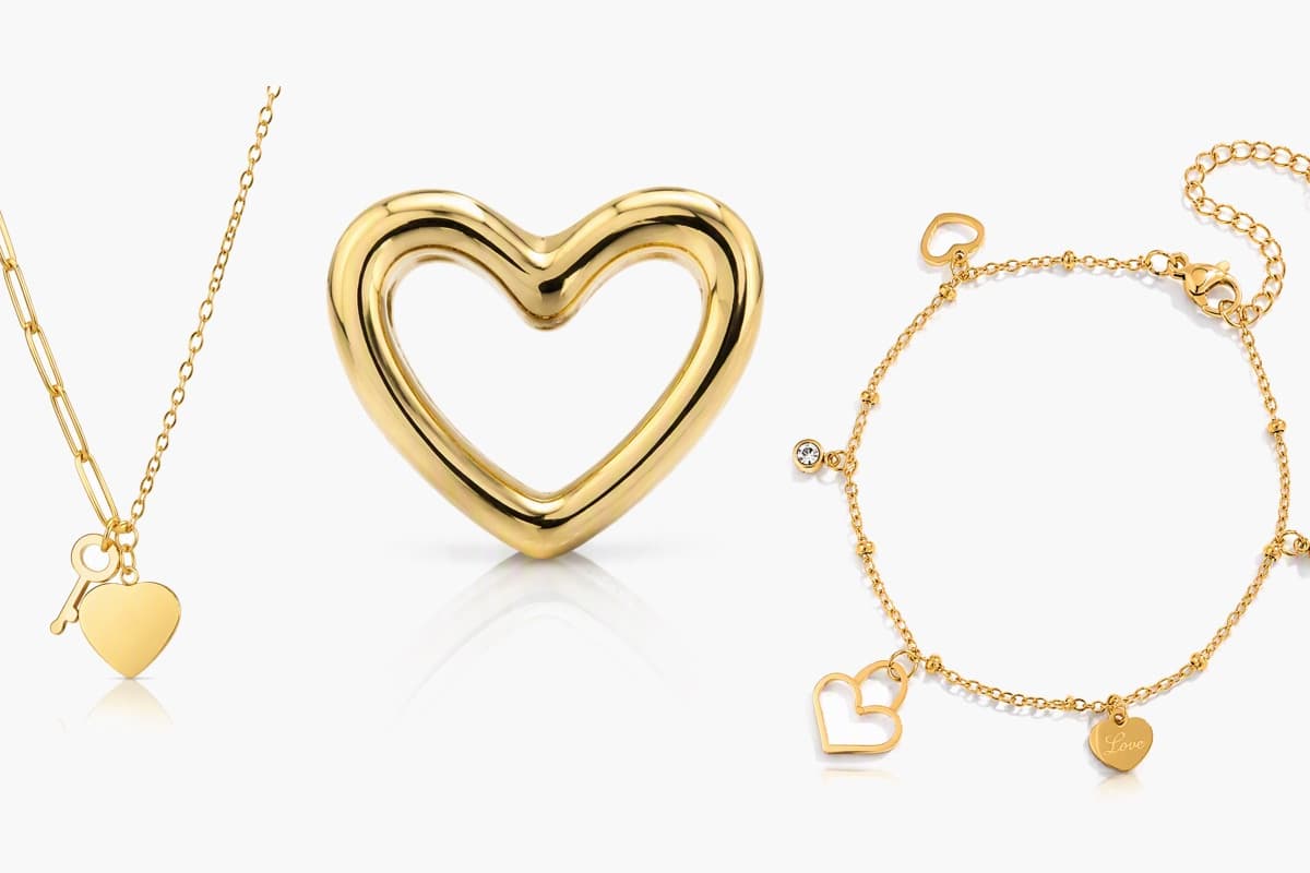 Dainty Open Heart Stud Earrings