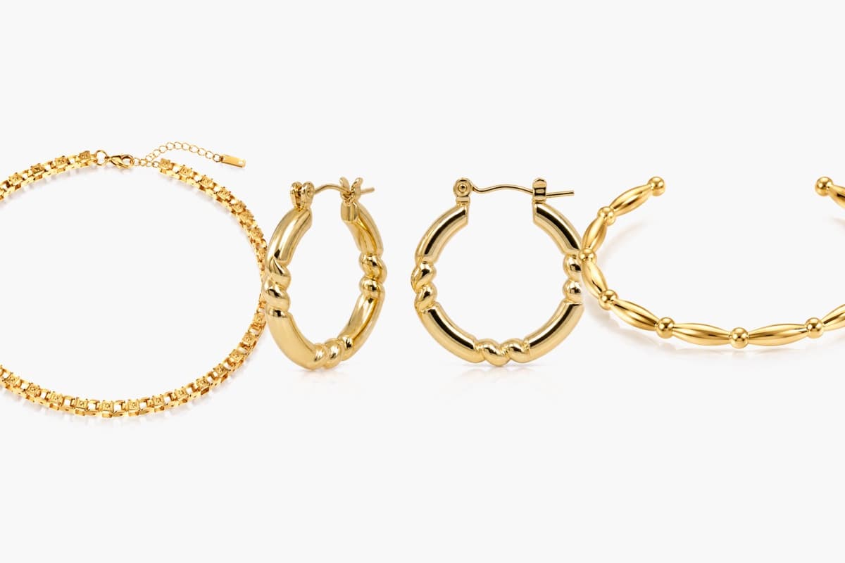 Dainty Beaded Link Open Cuff Bracelet