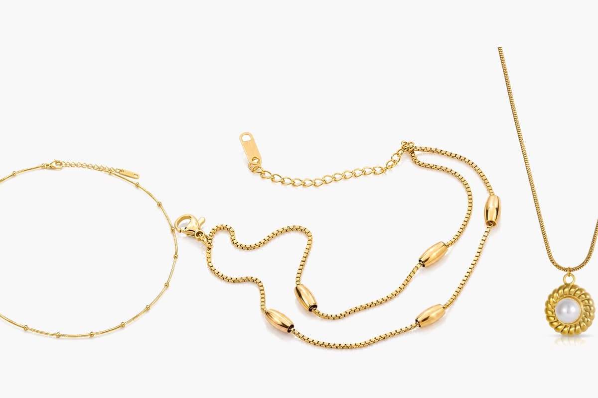 Dainty Beaded Snake Chain Necklace
