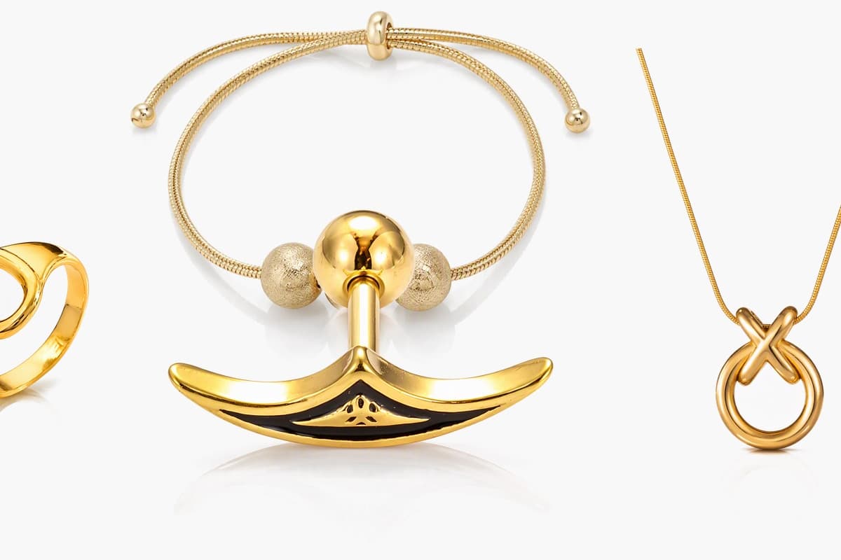 Crescent Moon Stud Earrings