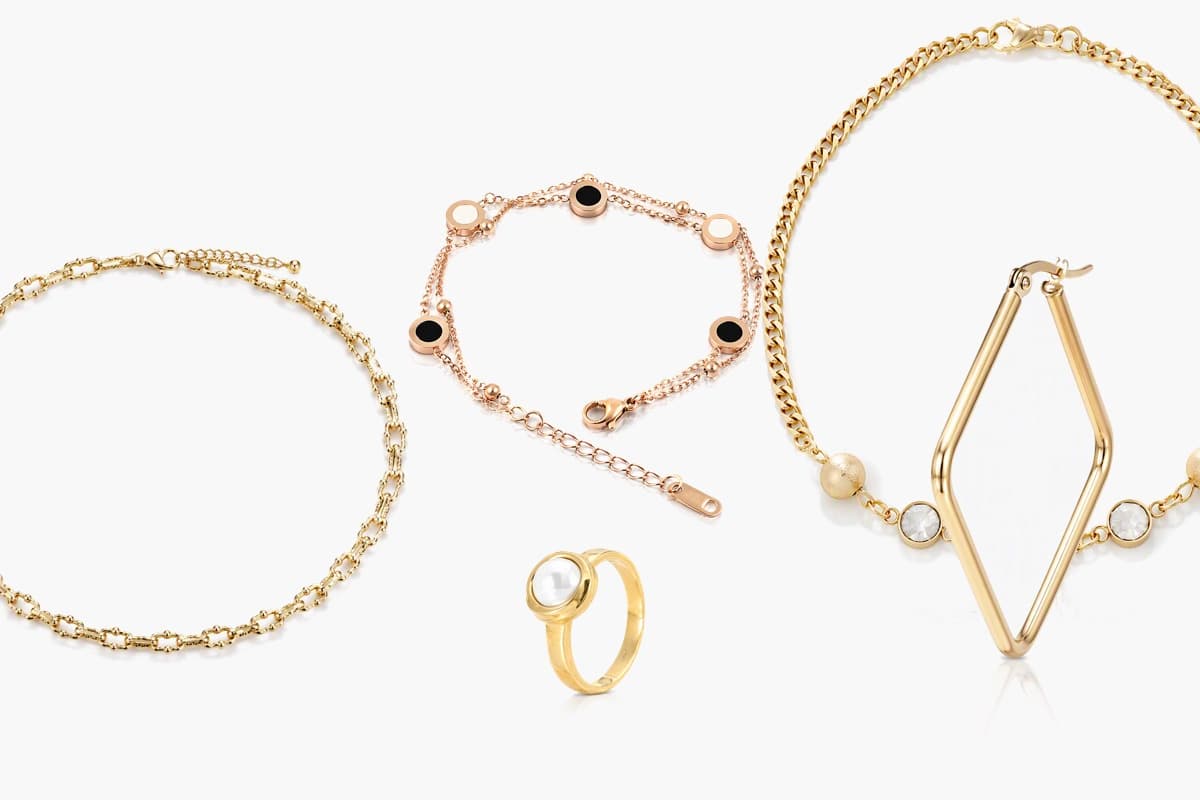 Dainty Beaded Link Chain Necklace
