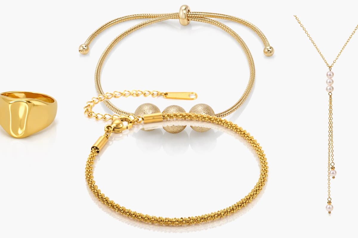 Three-Sphere Snake Chain Bracelet