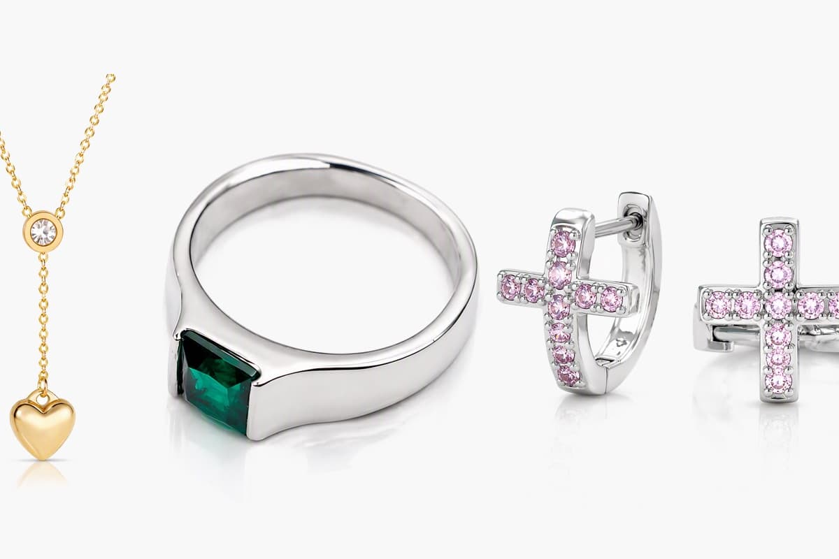 Dainty Cross Huggie Earrings
