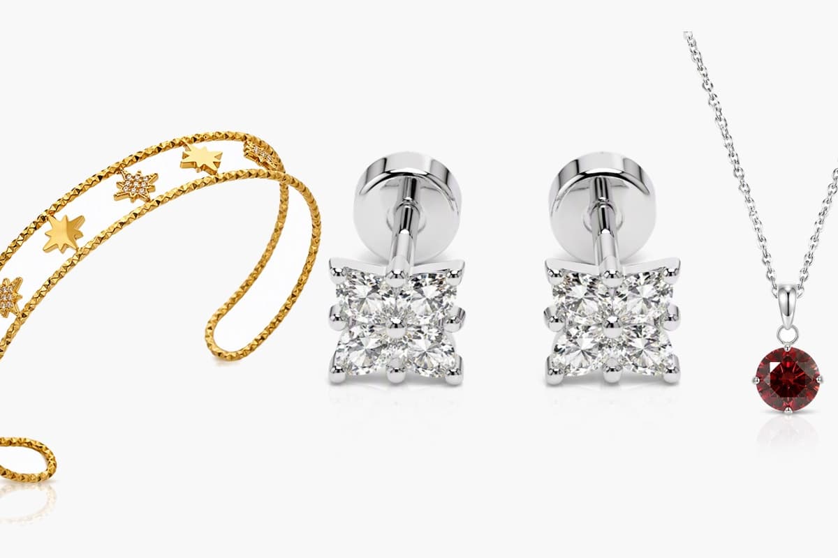 Dainty Star Cluster Stud Earrings