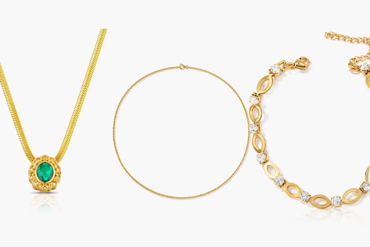 Elegant Single Stone Snake Chain Necklace