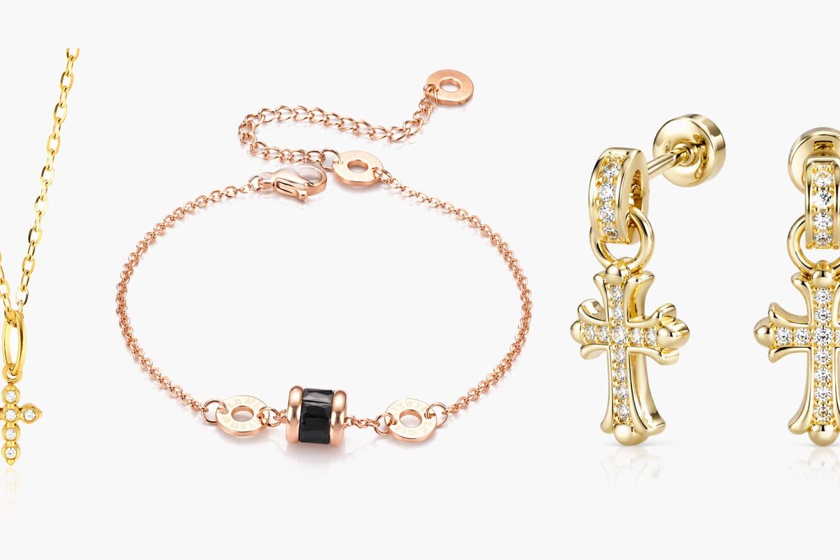 Dainty Cross Drop Earrings