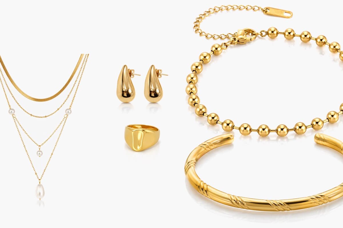 Dainty Teardrop Pearl Layered Necklace