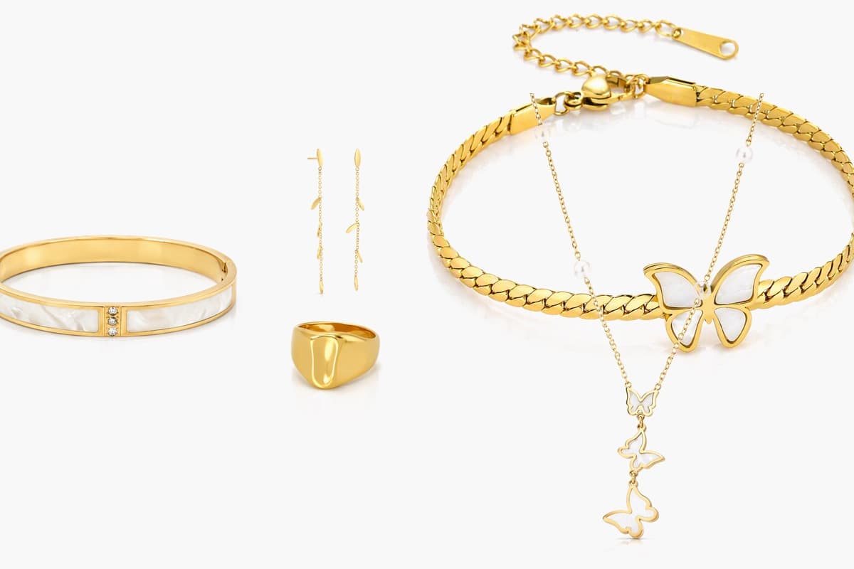 Dainty Butterfly Chain Drop Earrings