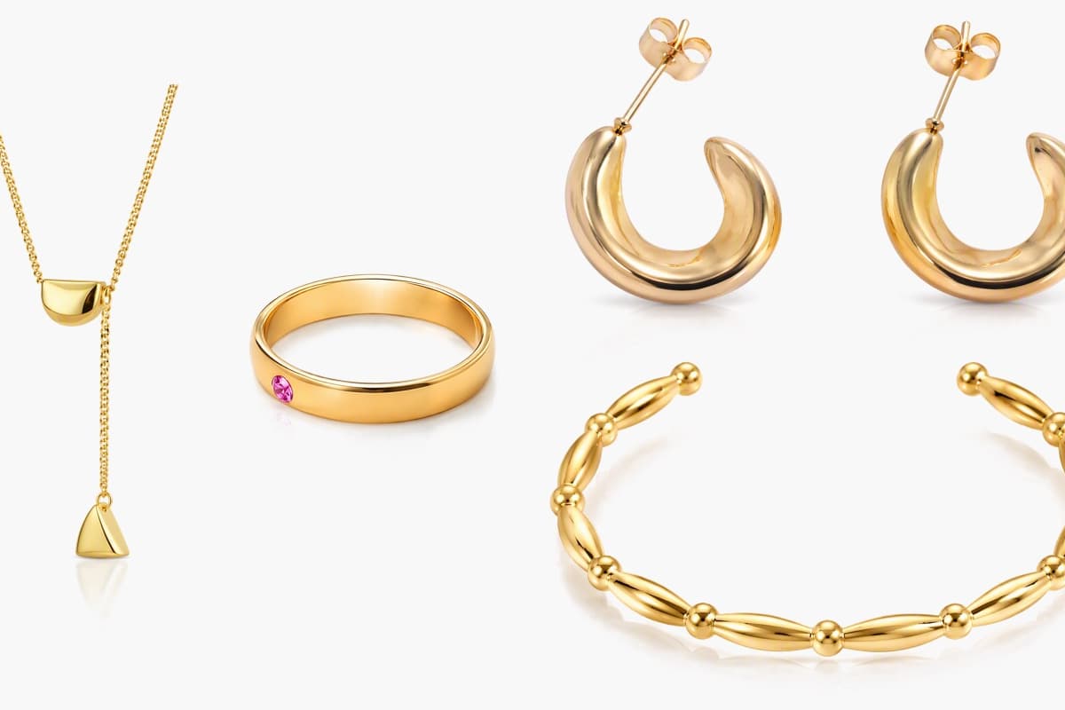 Chunky Crescent Moon Hoop Earrings