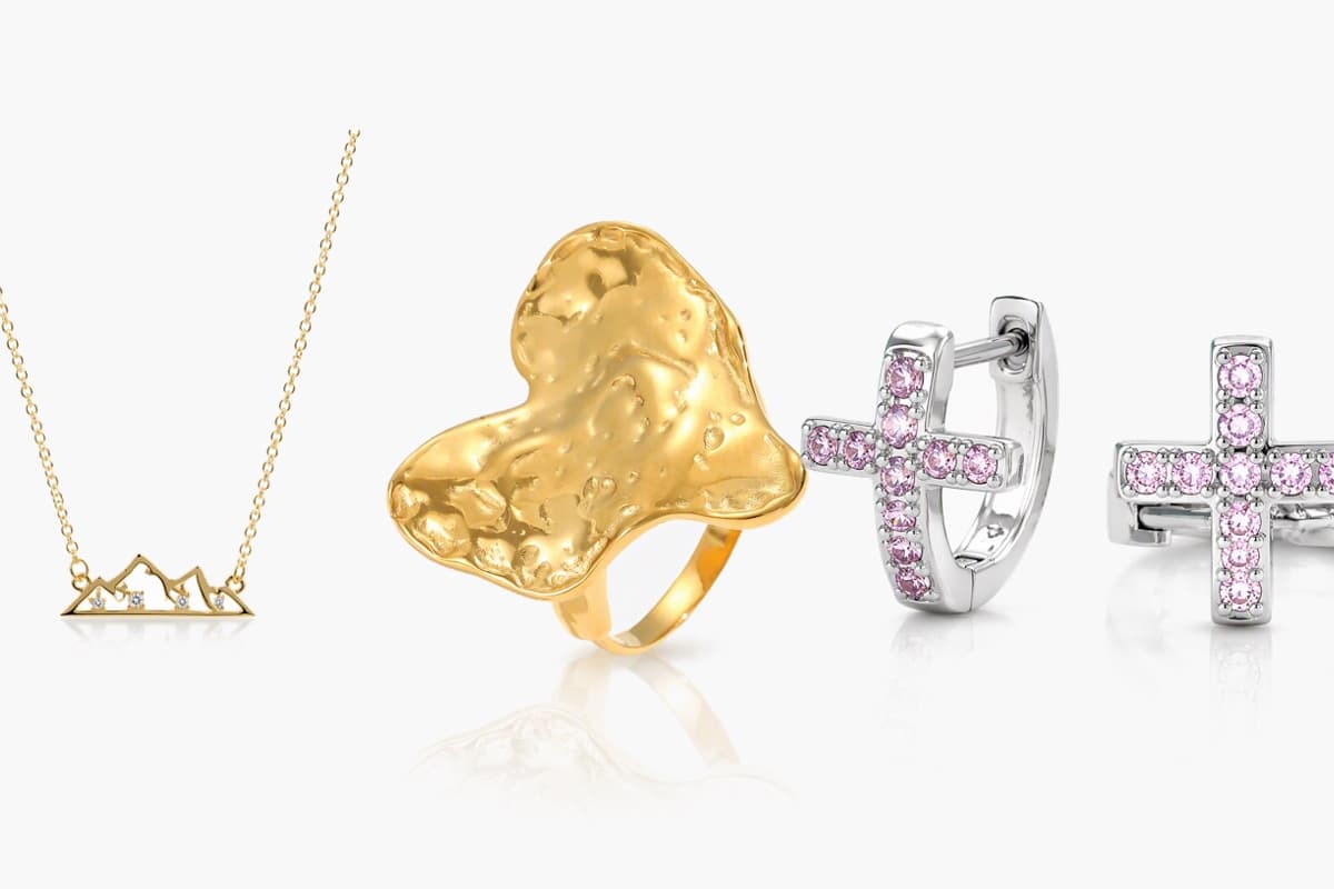 Dainty Cross Huggie Earrings