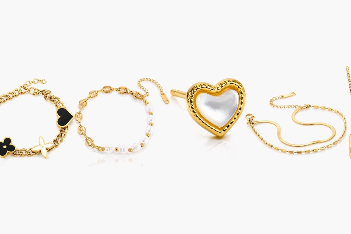 Heart And Flower Charm Bracelet