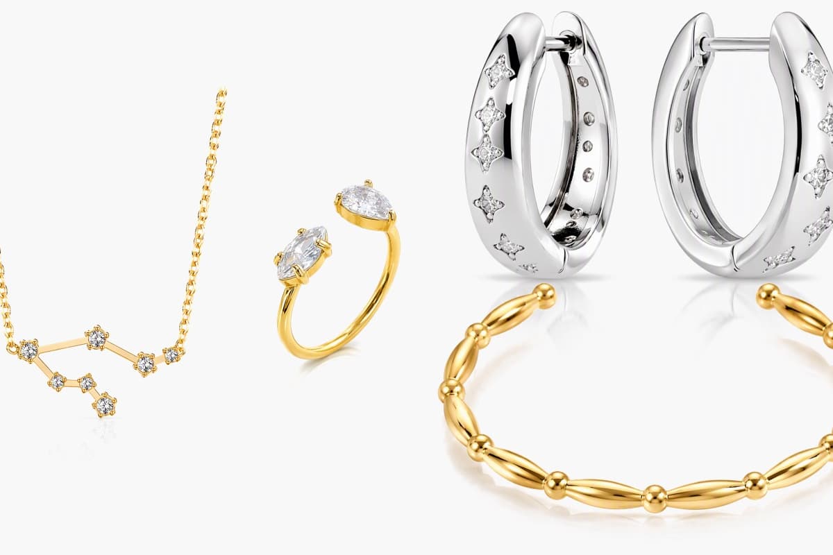 Star Hoop Earrings