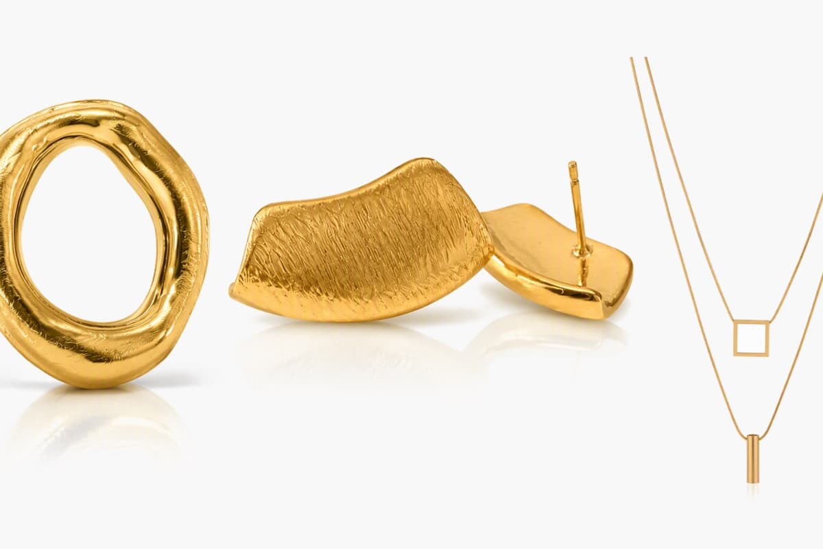 Textured Asymmetric Stud Earrings