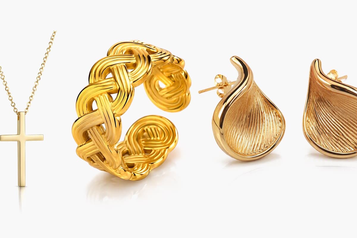 Textured Leaf Drop Earrings