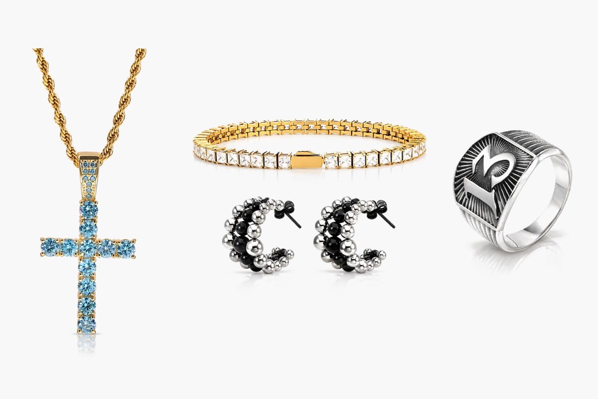 Trendy Beaded Hoop Earrings