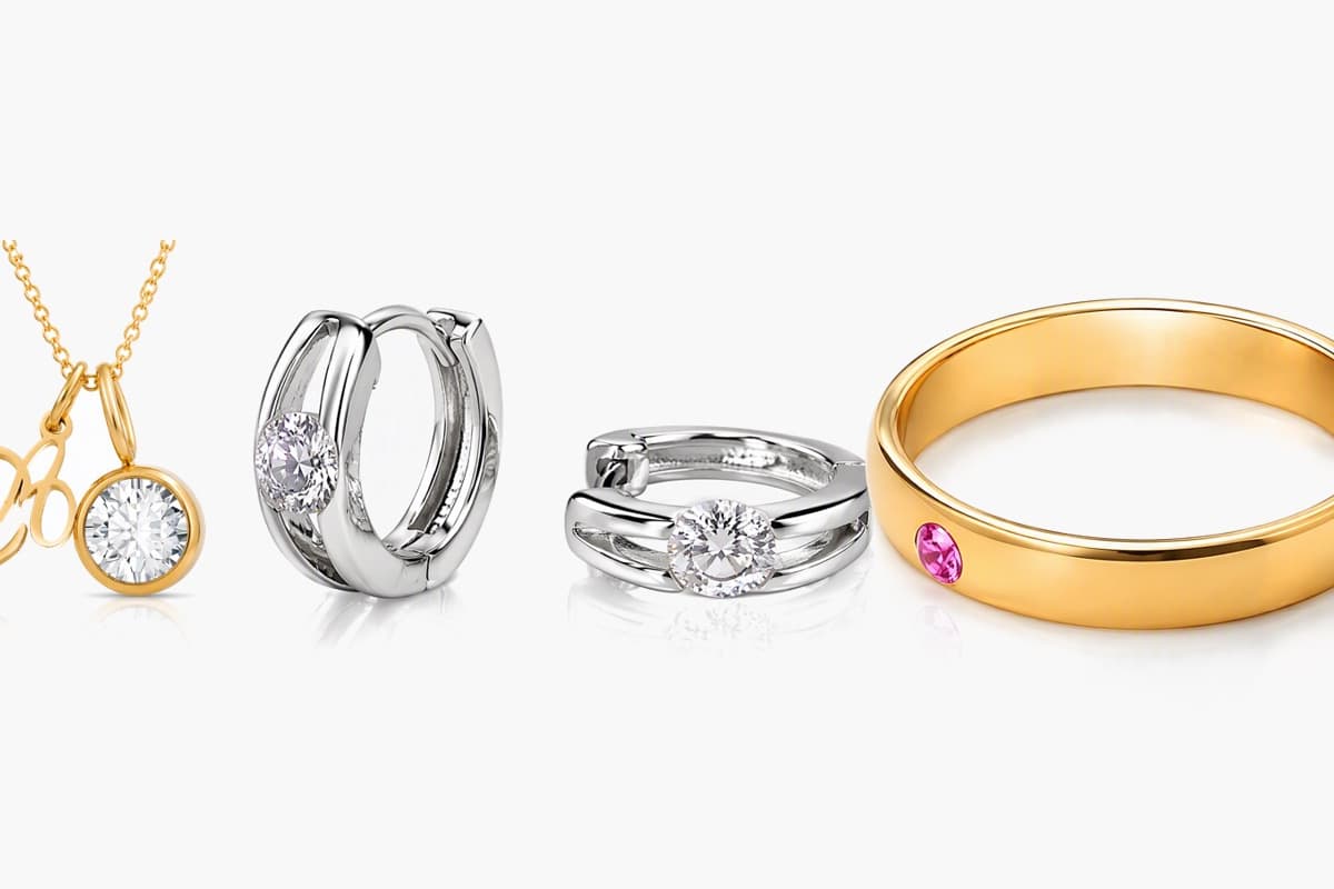 Dainty Single Stone Huggie Earrings