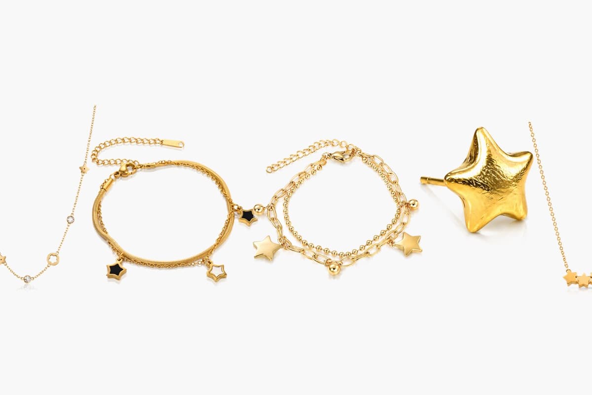 Dainty Three Star Charms Necklace