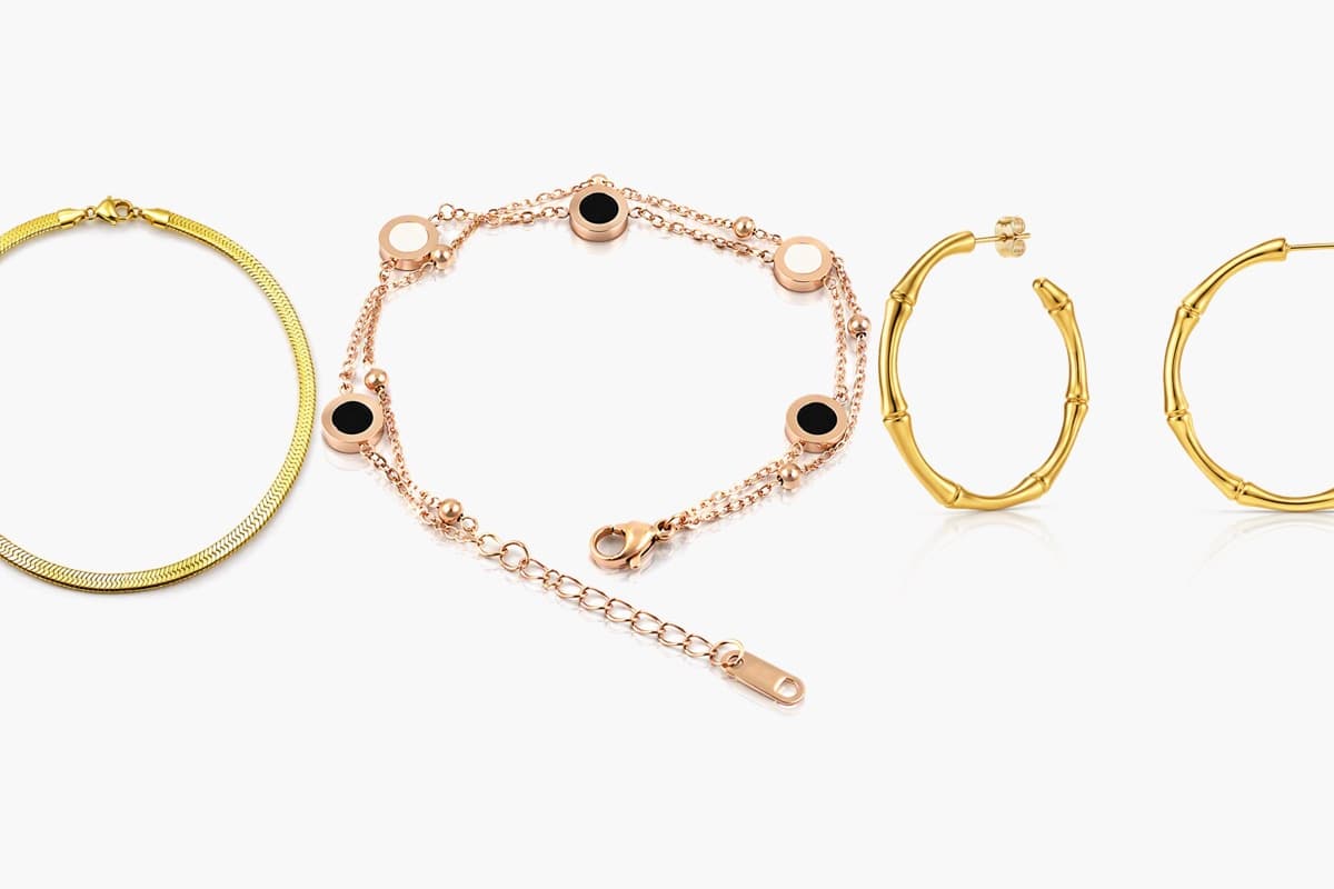 Bamboo Segment Hoop Earrings