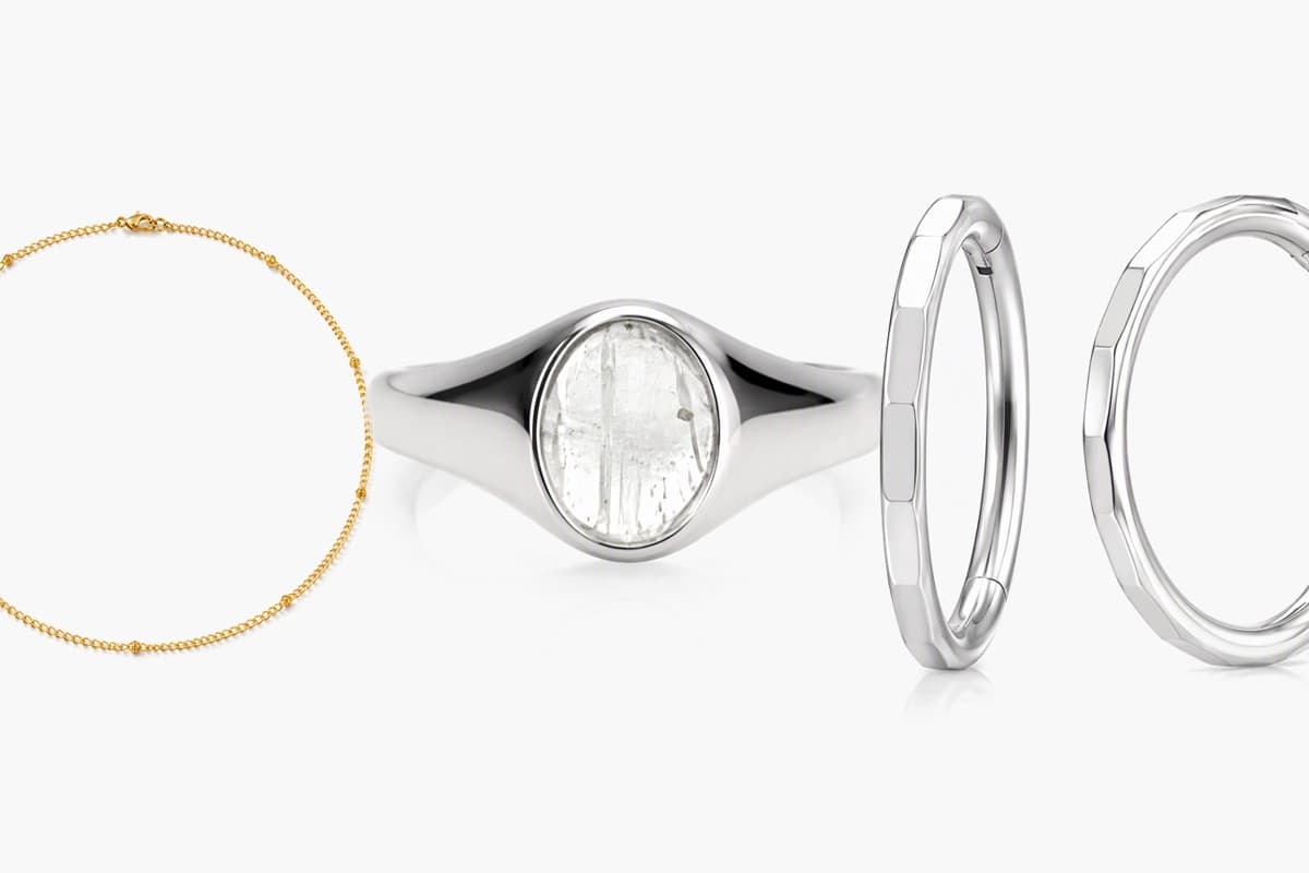 Faceted Hoop Earrings