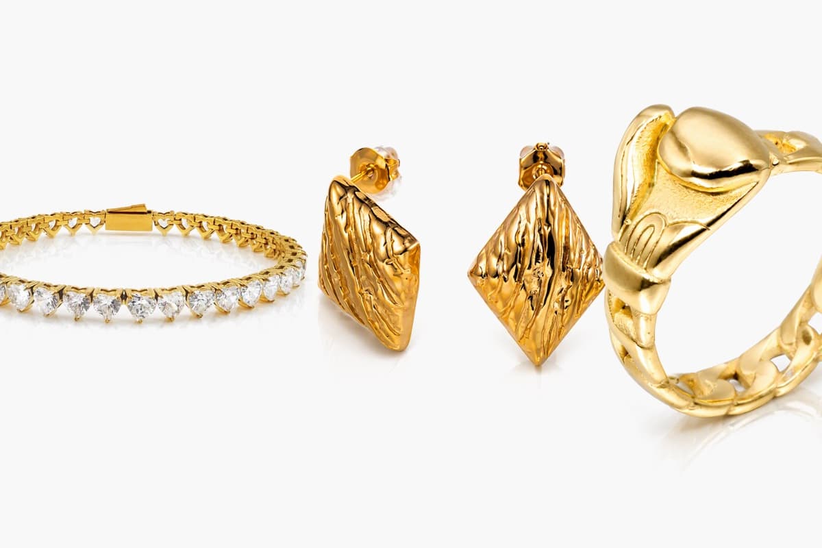 Textured Rhombus Drop Earrings