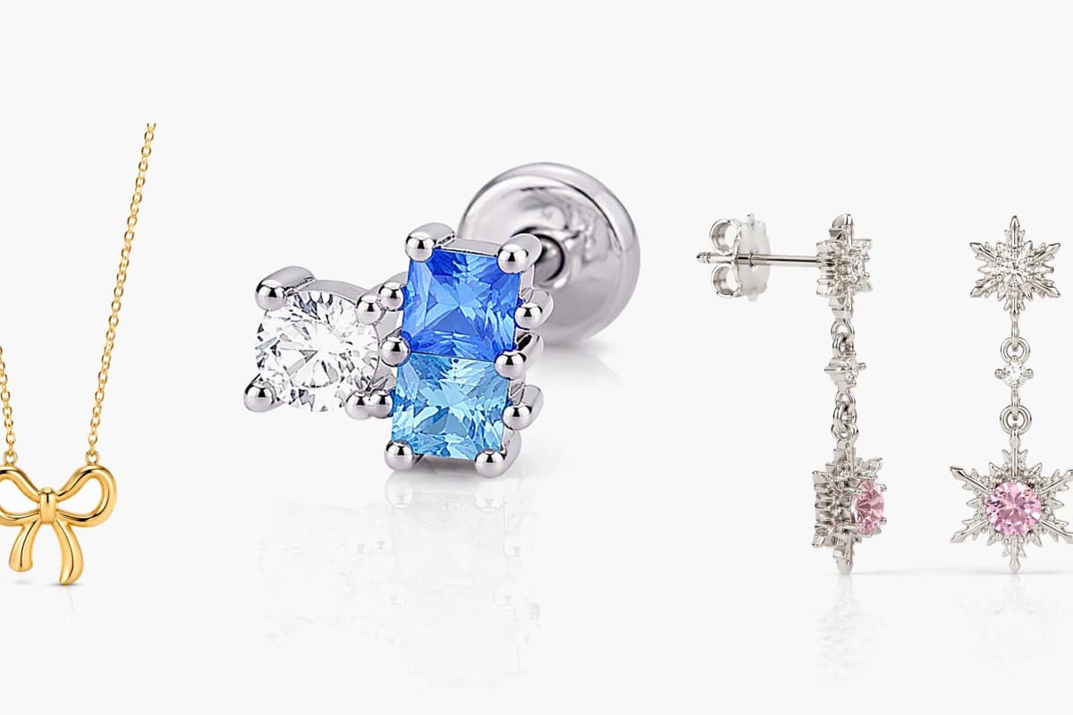 Dainty Double Star Drop Earrings