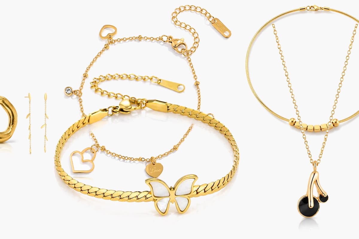 Dainty Butterfly Chain Drop Earrings