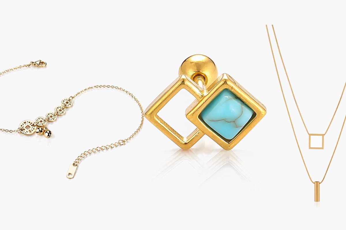 Minimalist Bar Square Snake Chain Necklace