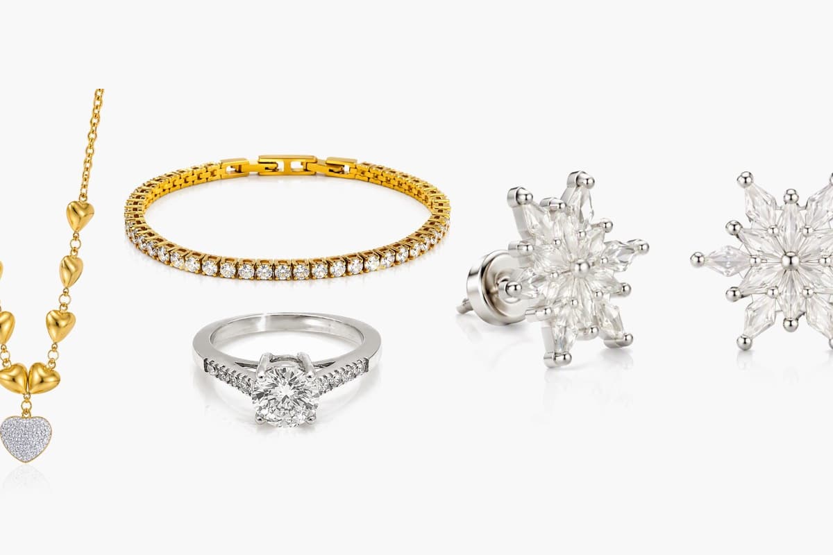 Dainty Snowflake Drop Earrings