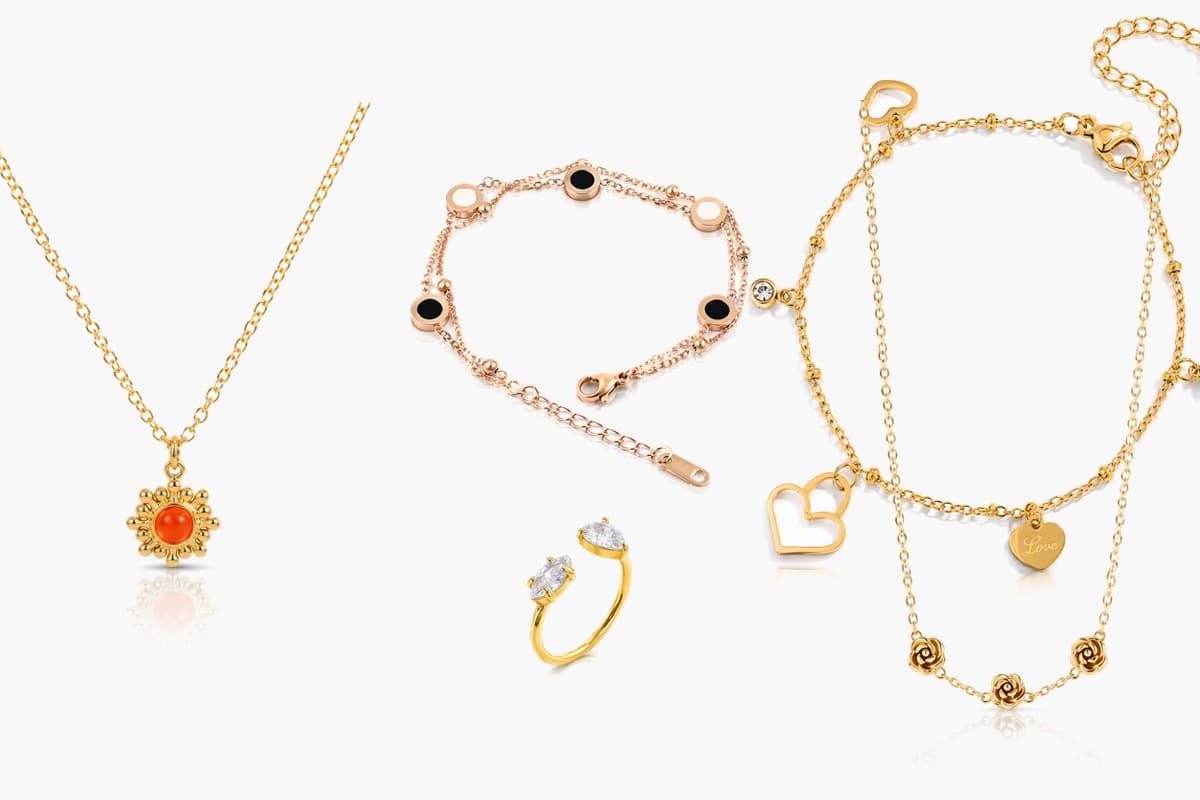 Dainty Flower Gem Necklace